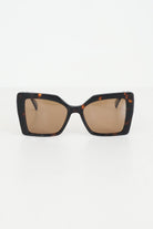 Occhiali da sole marroni da donna con montatura squadrata tartarugata 700224 03 CRISTIAN LEROY 