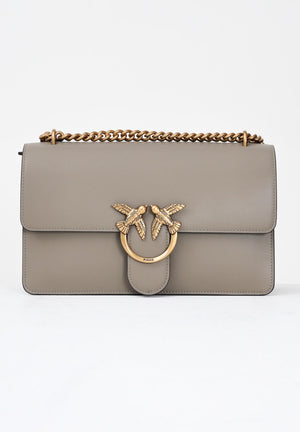 PINKO Borsa a tracolla Classic Love Bag One in morbida pelle mano seta noce da donna 100941A0F1 I68Q PINKO 