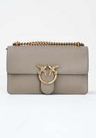 PINKO Borsa a tracolla Classic Love Bag One in morbida pelle mano seta noce da donna 100941A0F1 I68Q PINKO 