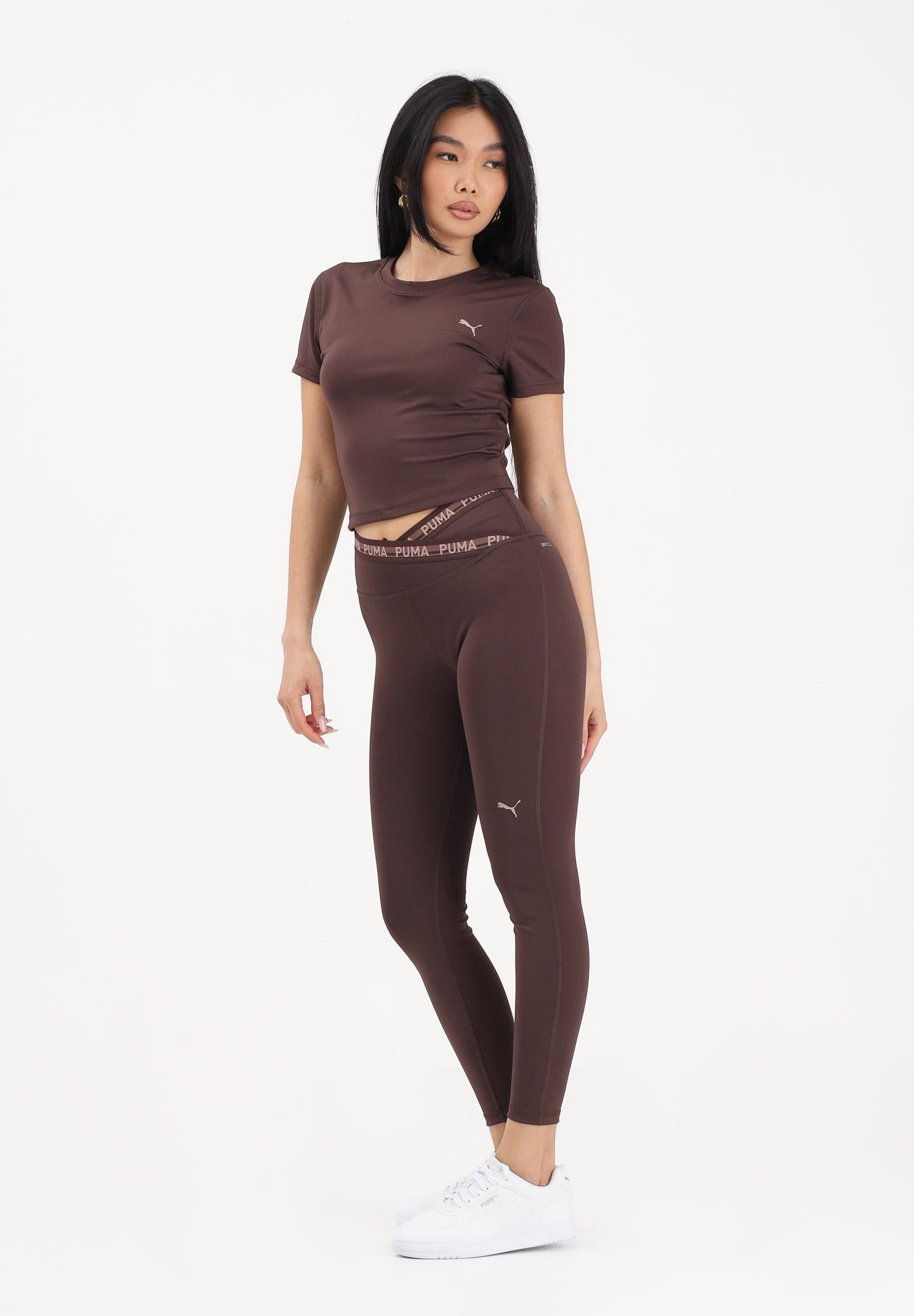 PUMA Leggings W STRONG CROSS FRONT TIGHT 7/8 marrone da donna 528498 13 PUMA 