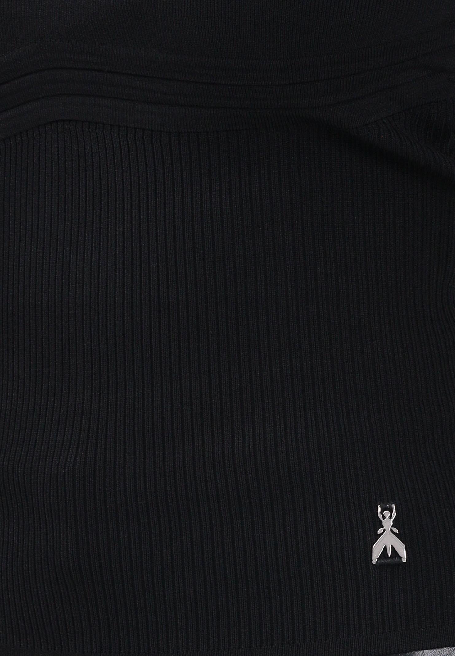 PATRIZIA PEPE Top smanicato in maglia nera da donna 8K0310K274 K103 PATRIZIA PEPE 