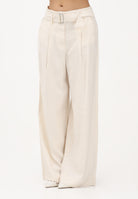 ONLY Pantalone panna da donna con cintura 15367390 CLDA ONLY 