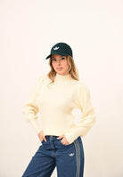 ONLY Maglioncino a collo alto panna da donna realizzato in morbida maglia a costine 15232494 WhitecapGray ONLY 