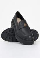 PINKO Mocassini neri da donna con logo Love Birds SD0403P001Z99  PINKO 