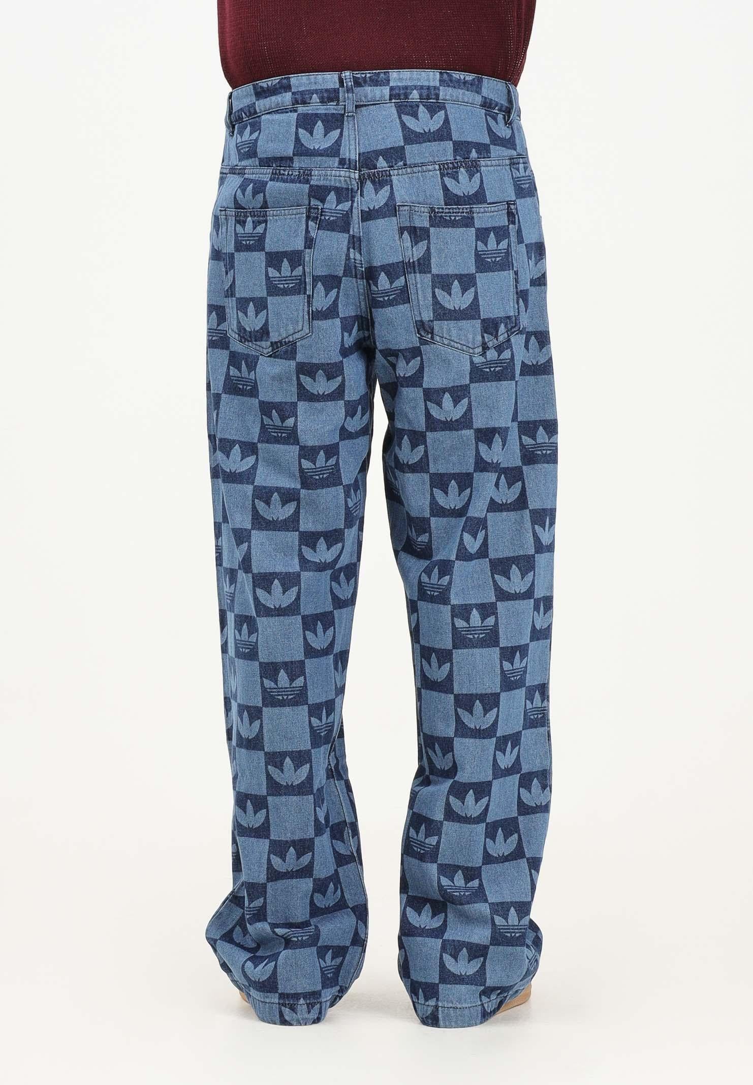 ADIDAS ORIGINALS Jeans Monogram All Over Print in denim medio da uomo JY2993 . ADIDAS ORIGINALS 
