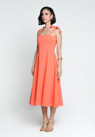 SANTAS Abito midi MEDELEINE corallo da donna PV2508 CORALLO SANTAS 