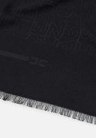 ELISABETTA FRANCHI Sciarpa nera da donna con lettering jacquard SC02F46E2 110 ELISABETTA FRANCHI 