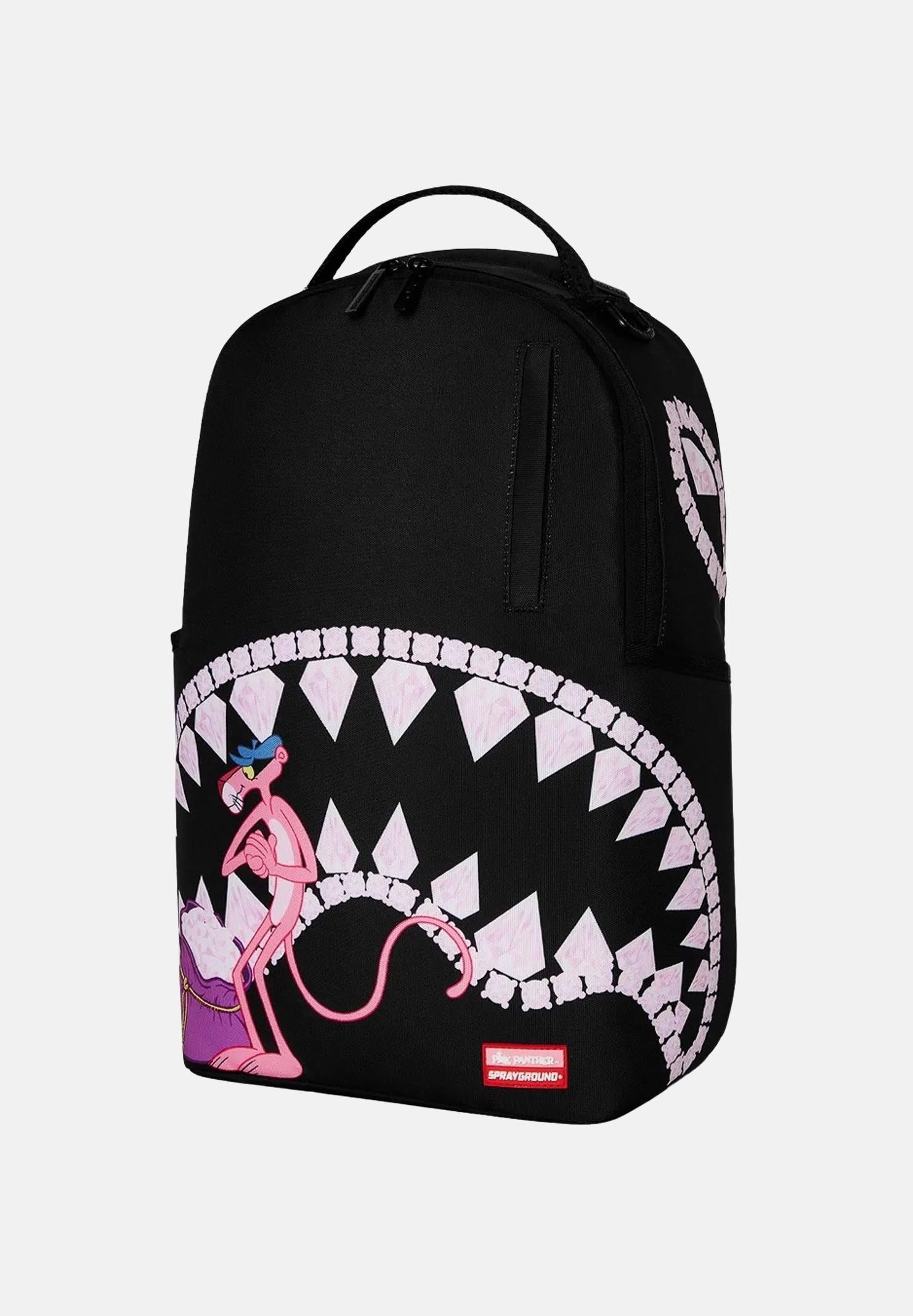 SPRAYGROUND Zaino Pink Panther Diamond Shark Dlxr nero da donna 910B7423NSZ  SPRAYGROUND 