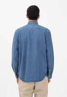 TOMMY HILFIGER Camicia di jeans in denim medio da uomo con logo MW0MW40494 1A4 TOMMY HILFIGER 