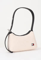 TOMMY JEANS Borsa a spalla panna da donna in tessuto effetto shearling AW0AW18011 YBH TOMMY JEANS 