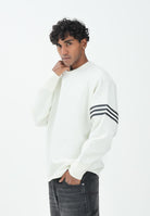 ADIDAS ORIGINALS Felpa girocollo Neuclassics panna da uomo JW7919 . ADIDAS ORIGINALS 