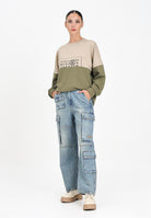 MAISON MARGIELA Jeans cargo in denim chiaro per donna, ragazzi e bambini con Numeric logo ricamato M60793MM05V M601 MAISON MARGIELA 