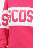 GCDS Felpa con cappuccio fucsia per donna, ragazze e bambine rifinita da stampa logo B2JU1926BA2 59 GCDS 