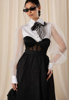ELISABETTA FRANCHI Corpetto nero da donna in tulle TO05162E2 110 ELISABETTA FRANCHI 