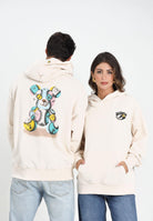 BARROW Felpa con cappuccio color crema per uomo e donna caratterizzata da stampa sul retro F5BWUAHS051 013 BARROW 