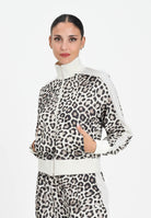 PUMA Felpa con zip T7 Leo Luxe All-Over Print panna da donna 632342 91 PUMA 