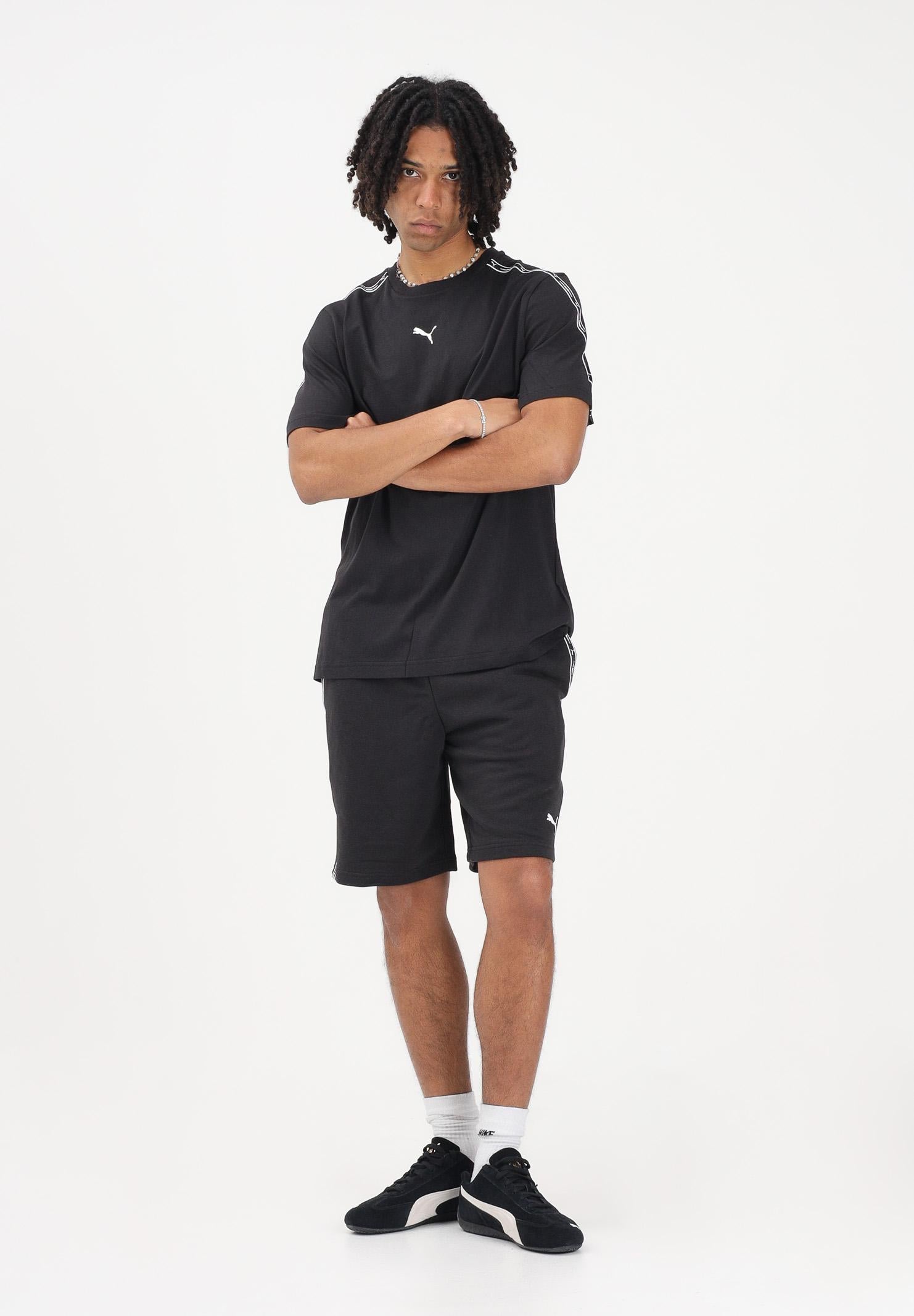 PUMA T-shirt a manica corta Essentials Tape nera da uomo 691693 01 PUMA 
