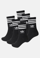 ADIDAS ORIGINALS Set da 6 paia di calzini 3-STRIPES CREW neri per uomo e donna JE1829 . ADIDAS ORIGINALS 