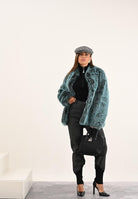 PINKO Pantalone elegante grigio da donna con inserto in maglia nera a costine 106120A2ZT I90 PINKO 