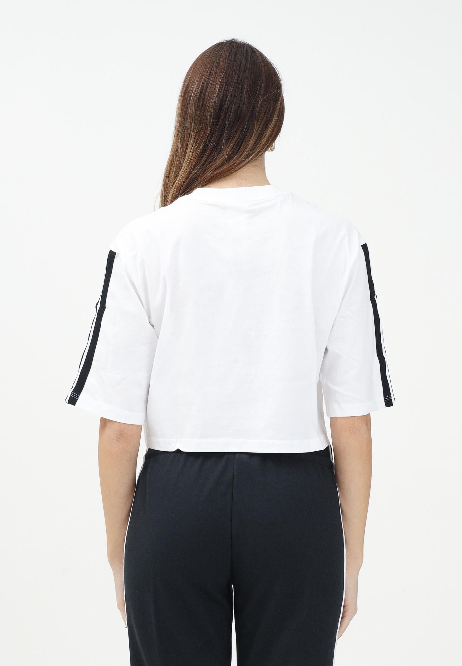 ADIDAS PERFORMANCE T-shirt a manica corta Essentials 3-Stripes Cotton Loose bianca da donna JD4999 . ADIDAS PERFORMANCE 
