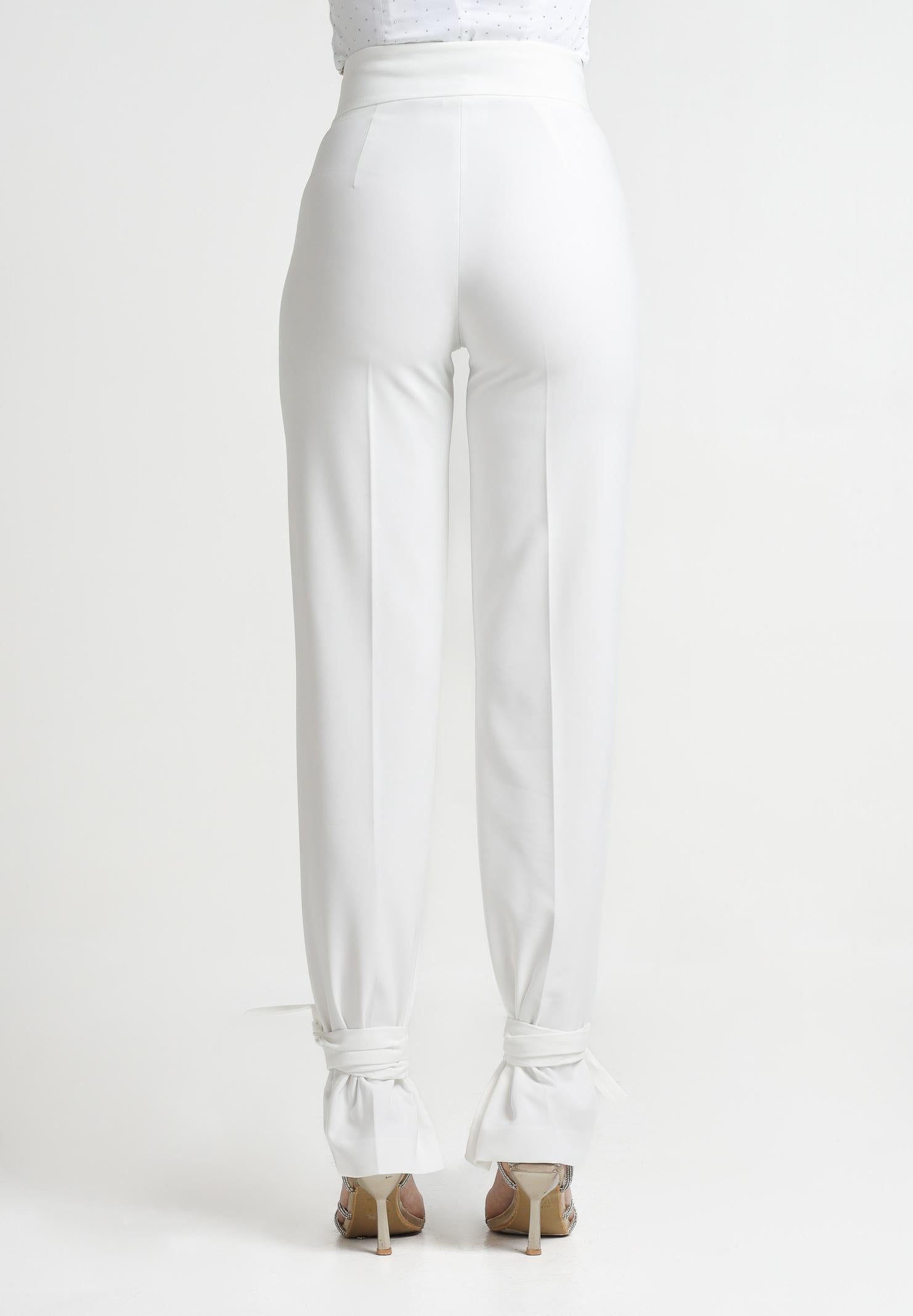 SANTAS Pantalone elegante DULCHE DE LECHE bianco da donna PV25024 BIANCO SANTAS 