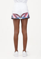 MARCELO BURLON COUNTY OF MILAN Shorts sportivo bianco da donna con stampa 26ECM30105 BICERO MARCELO BURLON COUNTY OF MILAN 