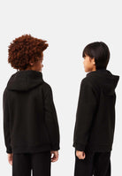 Felpa con cappuccio nera per bambino e bambina rifinita da ricamo coccodrillo SJ5292-J 031 LACOSTE 