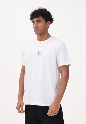 CALVIN KLEIN JEANS T-shirt a manica corta bianca da uomo con logo LV04RB866G YAF CALVIN KLEIN JEANS 