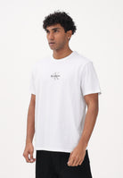 CALVIN KLEIN JEANS T-shirt a manica corta bianca da uomo con logo LV04RB866G YAF CALVIN KLEIN JEANS 