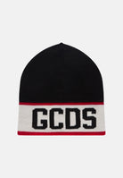 GCDS Berretto di lana nero per uomo e donna con logo GCDS B2CU5801K19 99 GCDS 