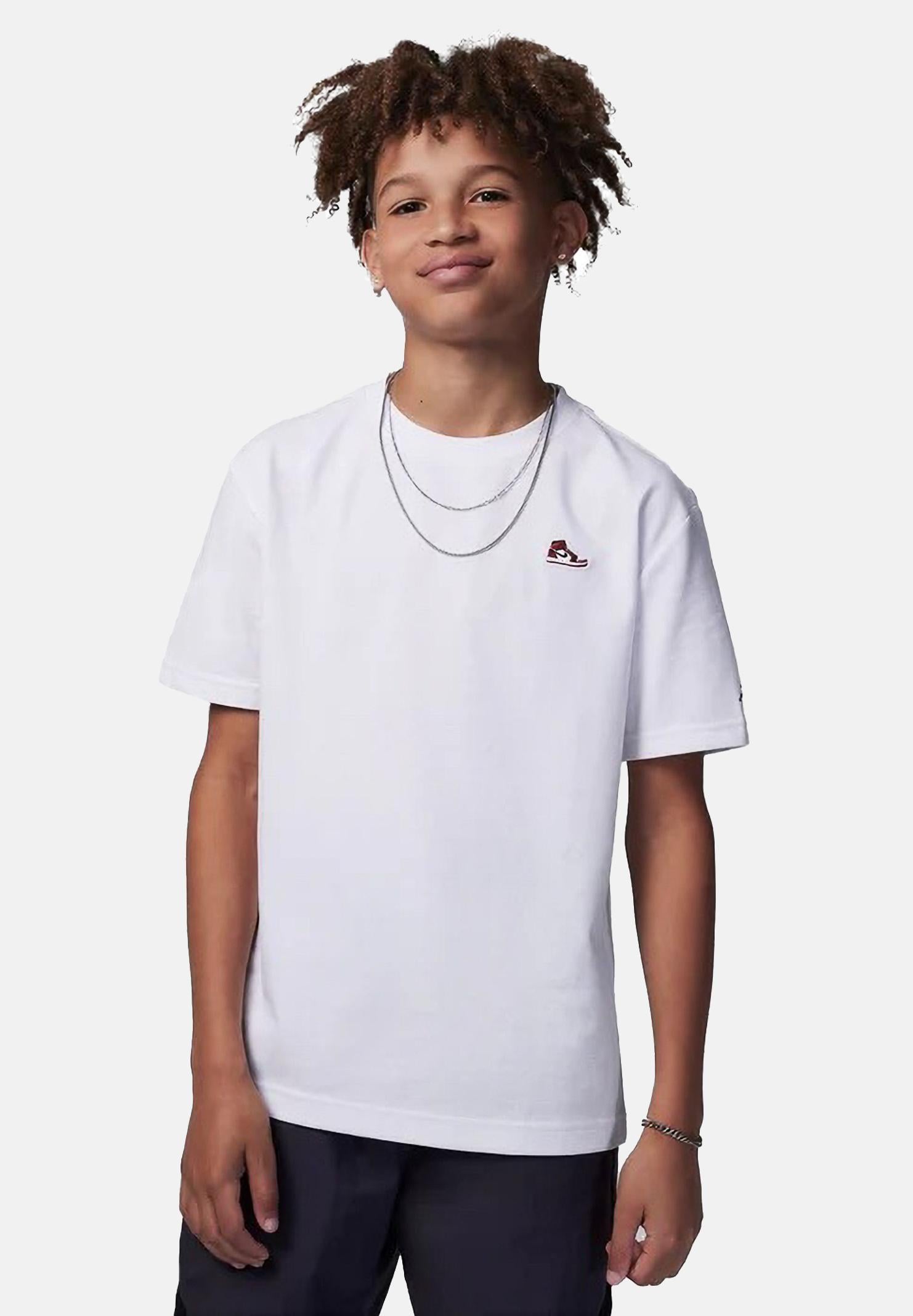 JORDAN T-shirt a manica corta Air Jordan 1 bianca da bambino 95C899 001 JORDAN 