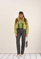 MEHRAN Pelliccia verde da donna con zip 25201GRE GRE MEHRAN 