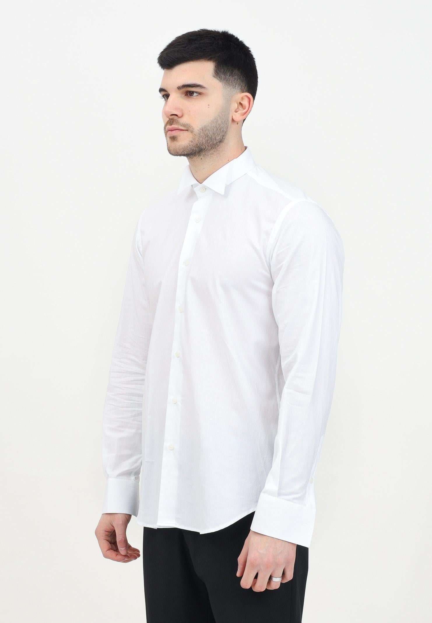 I'M BRIAN Camicia manica lunga bianca da uomo adatta per gemelli CA2939 BIANCO I'M BRIAN 