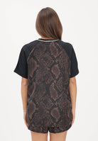 ADIDAS ORIGINALS t-shirt con stampa pitone marrone e nero donna. KX1898 . ADIDAS ORIGINALS 