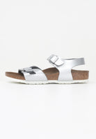 BIRKENSTOCK Sandalo Rio Kids argento da bambina 1012518 . BIRKENSTOCK 