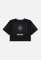 JORDAN T-shirt Secret Diary Cropped Jersey Black nero da bambina. 45F886 023 JORDAN 
