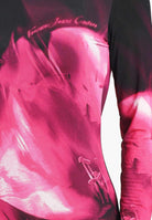 VERSACE JEANS COUTURE Abito midi nero da donna con stampa artistica effetto smoke 79HAO9P0JS526 474 VERSACE JEANS COUTURE 