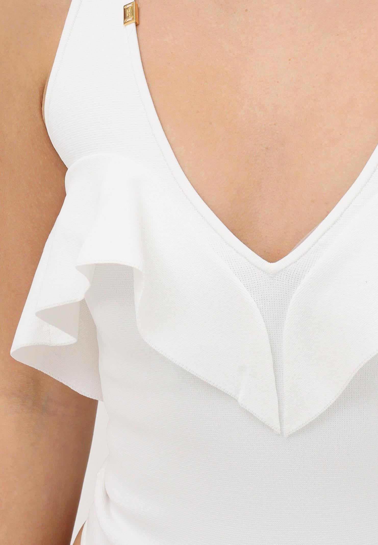 ELISABETTA FRANCHI Body avorio da donna con volant BK86B62E2 360 ELISABETTA FRANCHI 