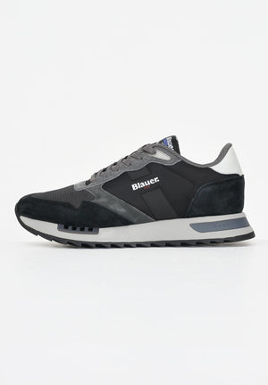 BLAUER Sneakers nere da uomo con logo F5RYDER01NYN BLKGRY BLAUER 