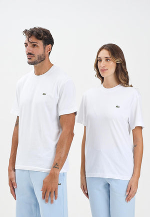 LACOSTE T-shirt a manica corta bianca per uomo e donna con logo TH7318 001 LACOSTE 