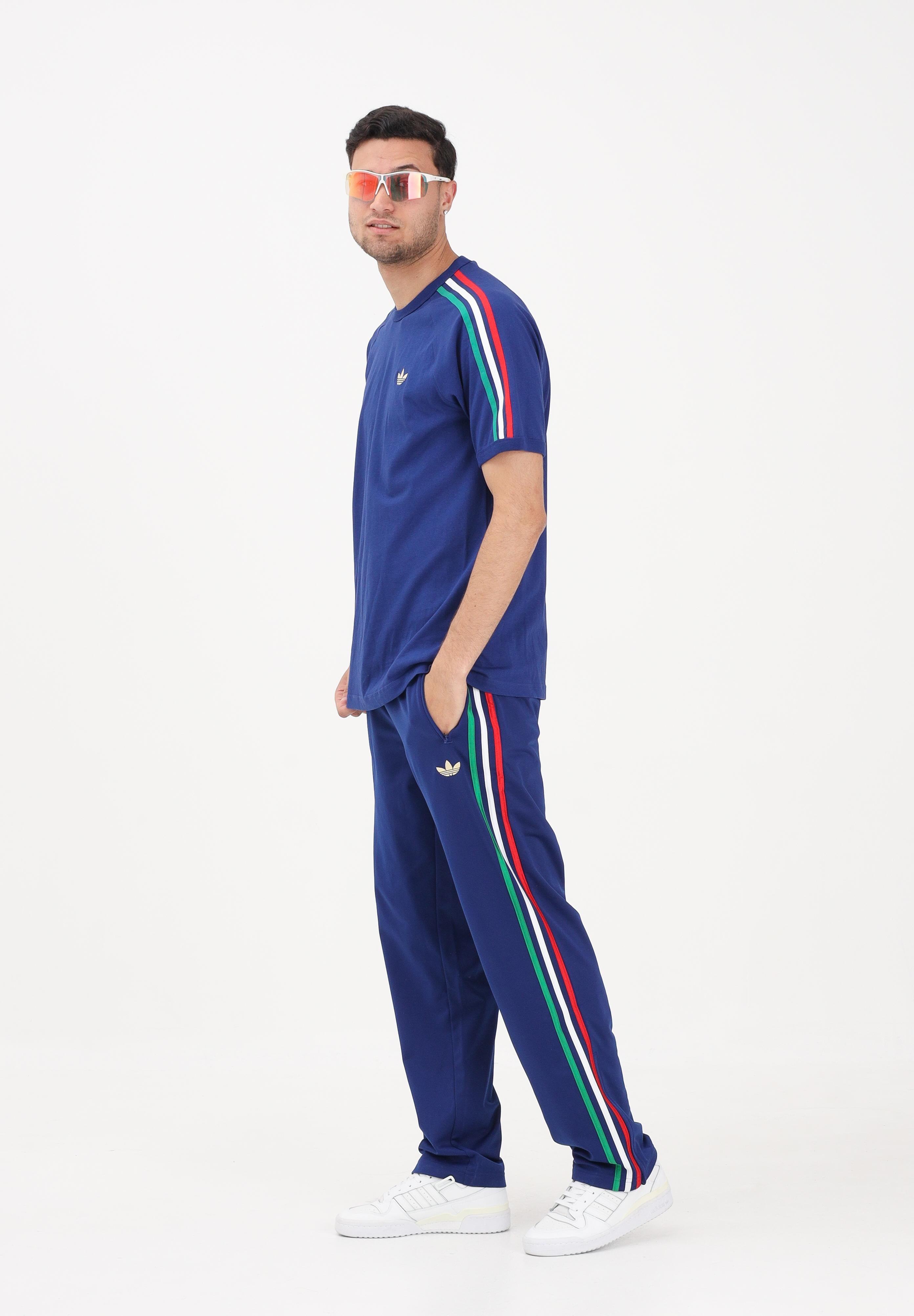 ADIDAS ORIGINALS pantaloni sportivi Firebird Track Pants Victory Blue / Bold Green / White blu elettrico con dettagli verde, bianco e rosso uomo KD3835 . ADIDAS ORIGINALS 