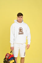 DSQUARED2 Felpa con cappuccio bianca per donna, ragazzi e bambini con stampa "Invicta Dsquared2" DQ2907D0AD2 DQ100 DSQUARED2 