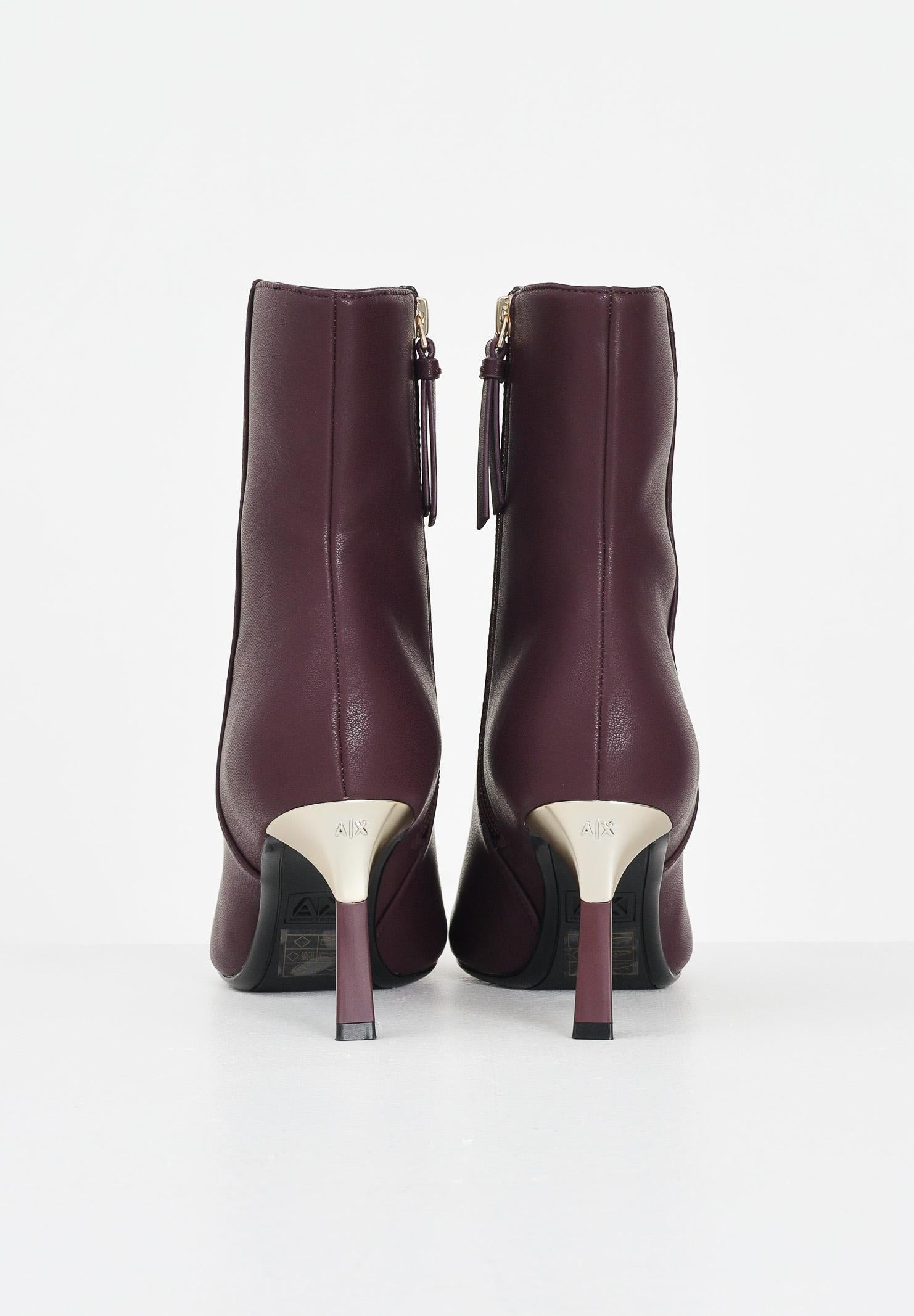 ARMANI EXCHANGE Stivaletti bordeaux da donna con dettaglio logo XW001645AF13876 UA343 ARMANI EXCHANGE 