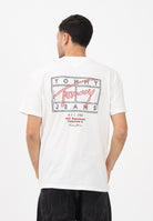 TOMMY JEANS T-shirt a manica corta Signature bianca da uomo DM0DM22319 YBL TOMMY JEANS 