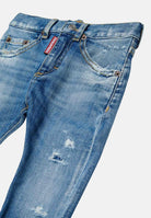 DSQUARED2 Jeans slim in denim chiaro da neonato DQ01TCD0AFN DQ01 DSQUARED2 