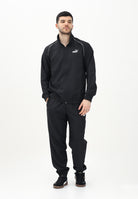 PUMA Tuta nera da uomo con piping intrecciato 684849 01 PUMA 