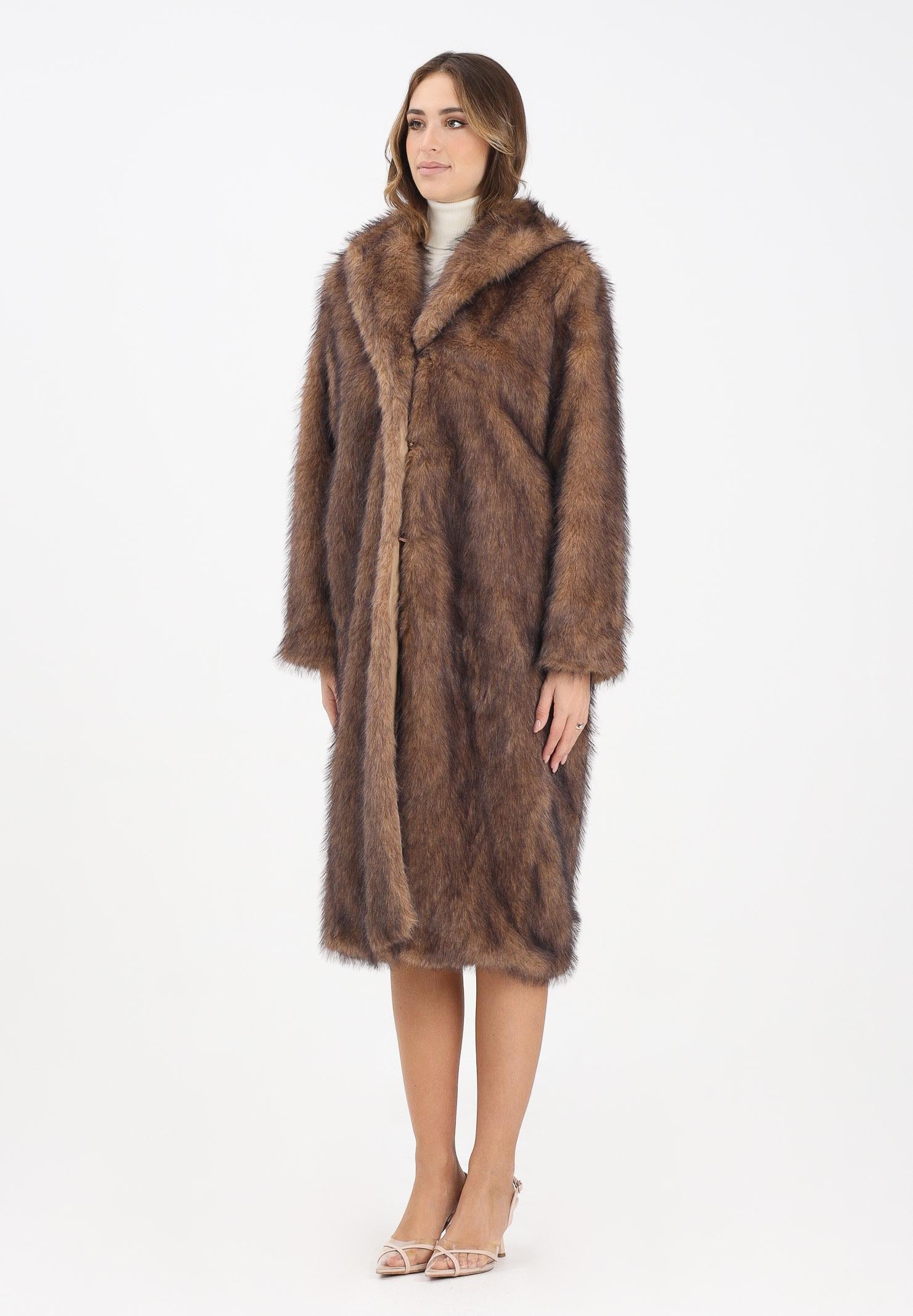 ONLY Pelliccia lunga marrone da donna 15352794 Tannin ONLY 