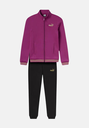 Tuta ESS+ GLITTER FZ bicolore da bambina 684771 45 PUMA 