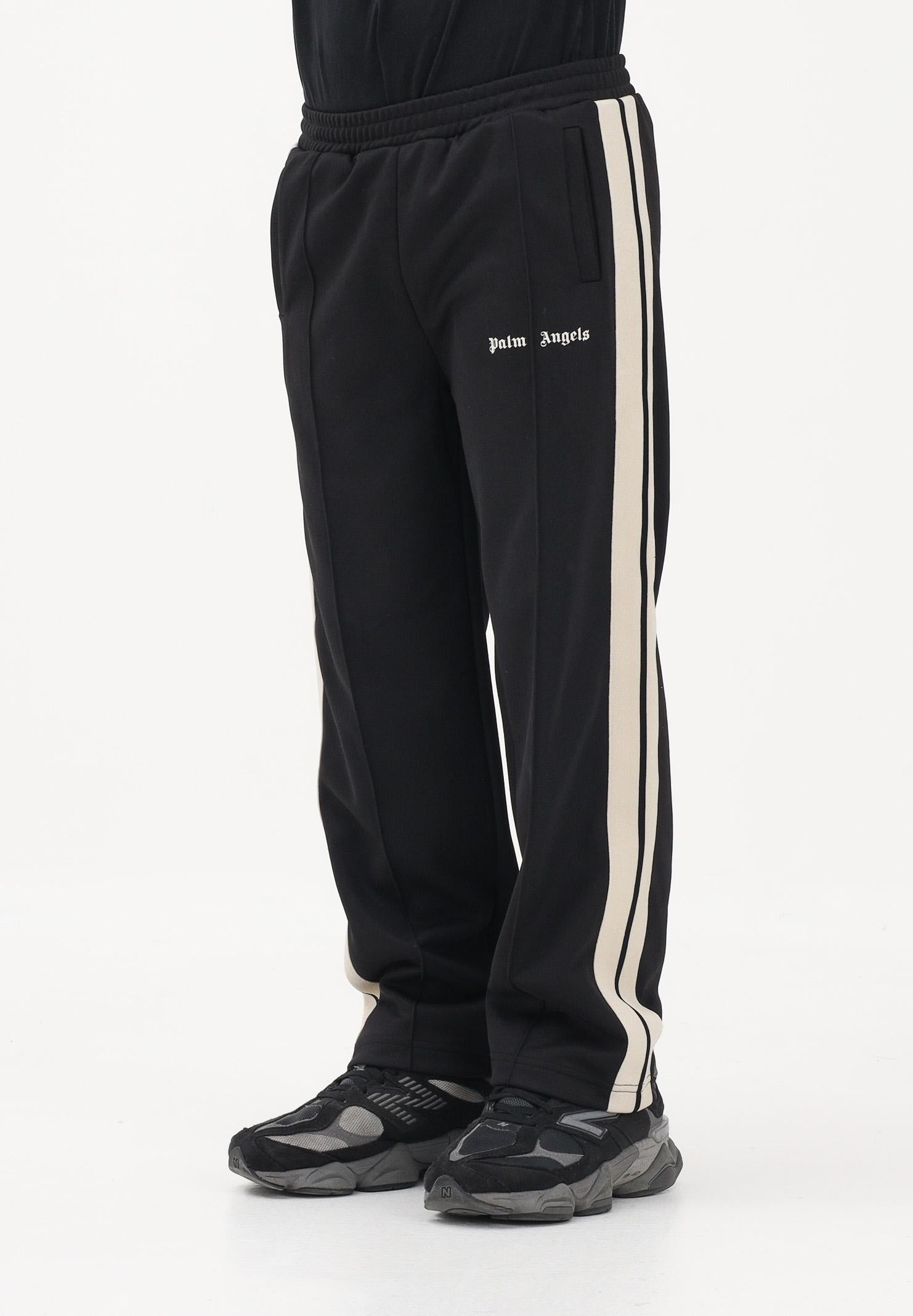 PALM ANGELS Pantalone sportivo nero per donna, ragazzi e bambini con logo PBCJ002S26FAB001 110 PALM ANGELS 