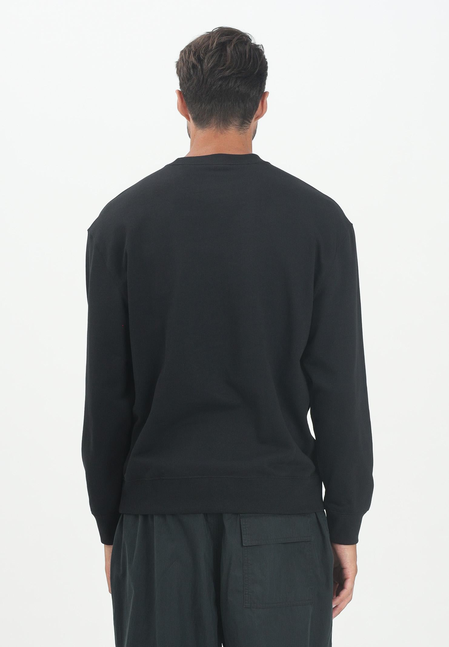 CALVIN KLEIN JEANS Felpa girocollo nera da uomo con stemma monogramma LV04RC273GUB1  CALVIN KLEIN JEANS 